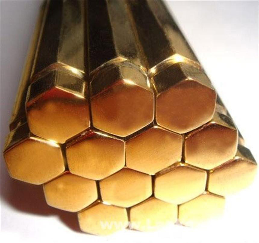 Hexagonal brass bar