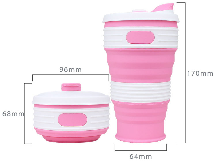 silicone foldable cup sizes