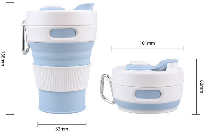collapsible coffee cup sizes