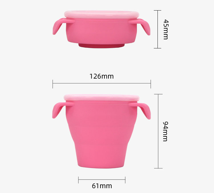 foldable silicone snack cup sizes