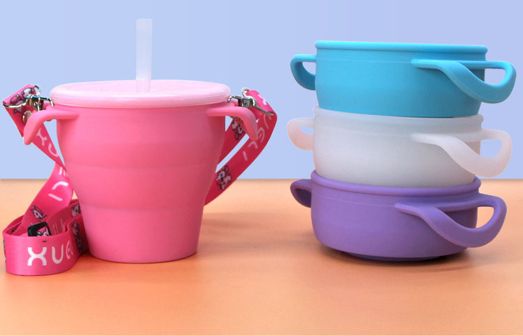 foldable silicone snack cup