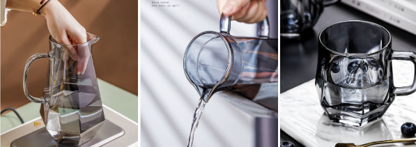 Diamond Shape Glass Water Pot Kettles