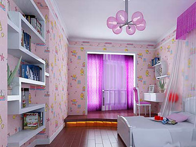 girls room wallpaper