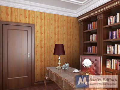 wood wallpaper for reading room