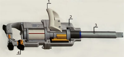 structure of heavy duty impact wrench