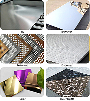 surface of stainless steel sheets